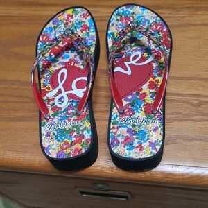 Brighton Red Floral Sandals Vibrant Summer Style